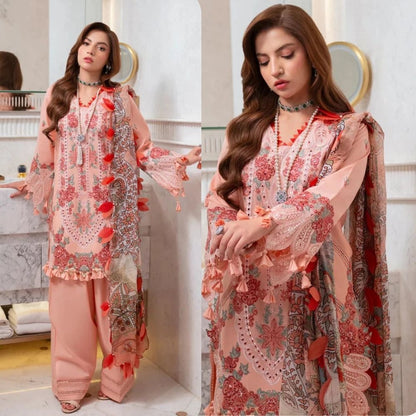 3PC EMBROIDERED LAWN SUIT - SR-727 - Rangoli Store