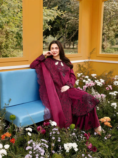 3PC EMBROIDERED LAWN SUIT - SR - 736 - Rangoli Store