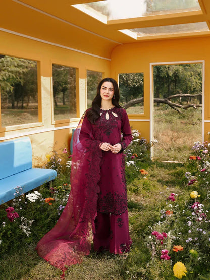 3PC EMBROIDERED LAWN SUIT - SR - 736 - Rangoli Store