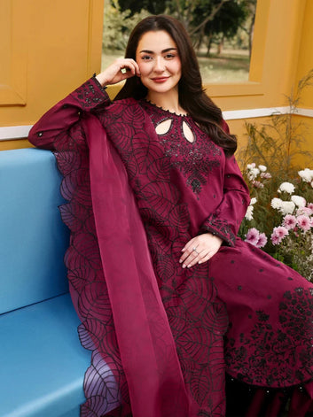 3PC EMBROIDERED LAWN SUIT - SR - 736 - Rangoli Store