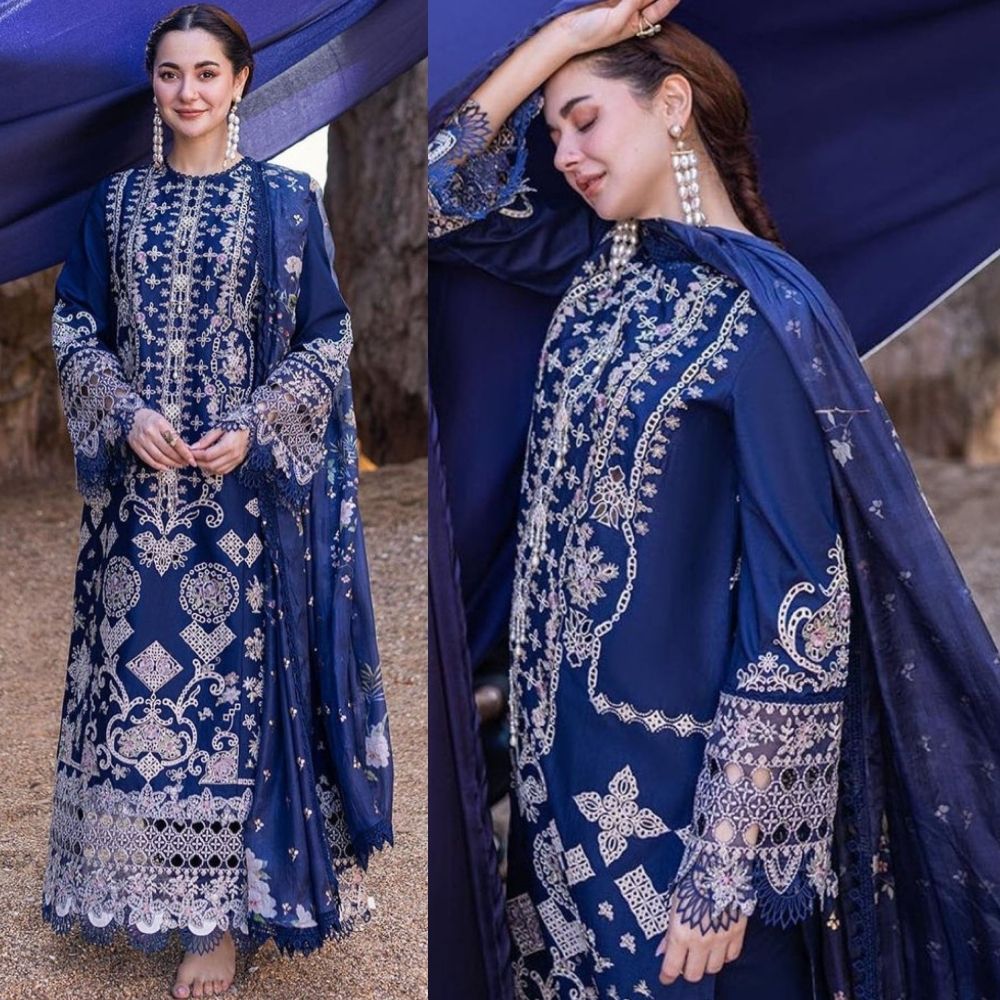 3PC EMBROIDERED LAWN SUIT - SR-738 - Rangoli Store