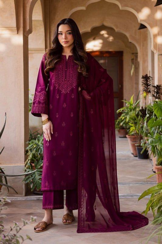 3PC EMBROIDERED LAWN SUIT - SR - 758 - Rangoli Store