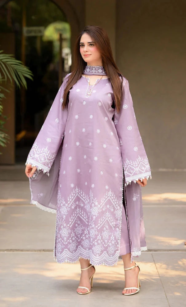 3PC EMBROIDERED LAWN SUIT - SR - 765 - Rangoli Store