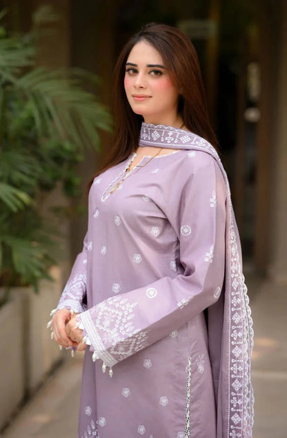 3PC EMBROIDERED LAWN SUIT - SR - 765 - Rangoli Store