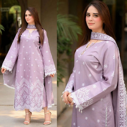 3PC EMBROIDERED LAWN SUIT - SR - 765 - Rangoli Store