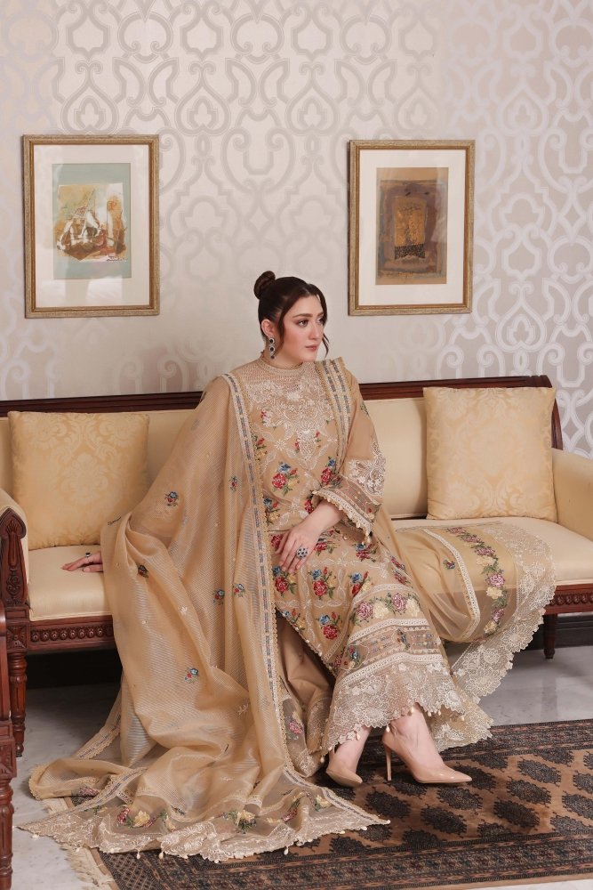 3PC EMBROIDERED LAWN SUIT - SR-766 - Rangoli Store