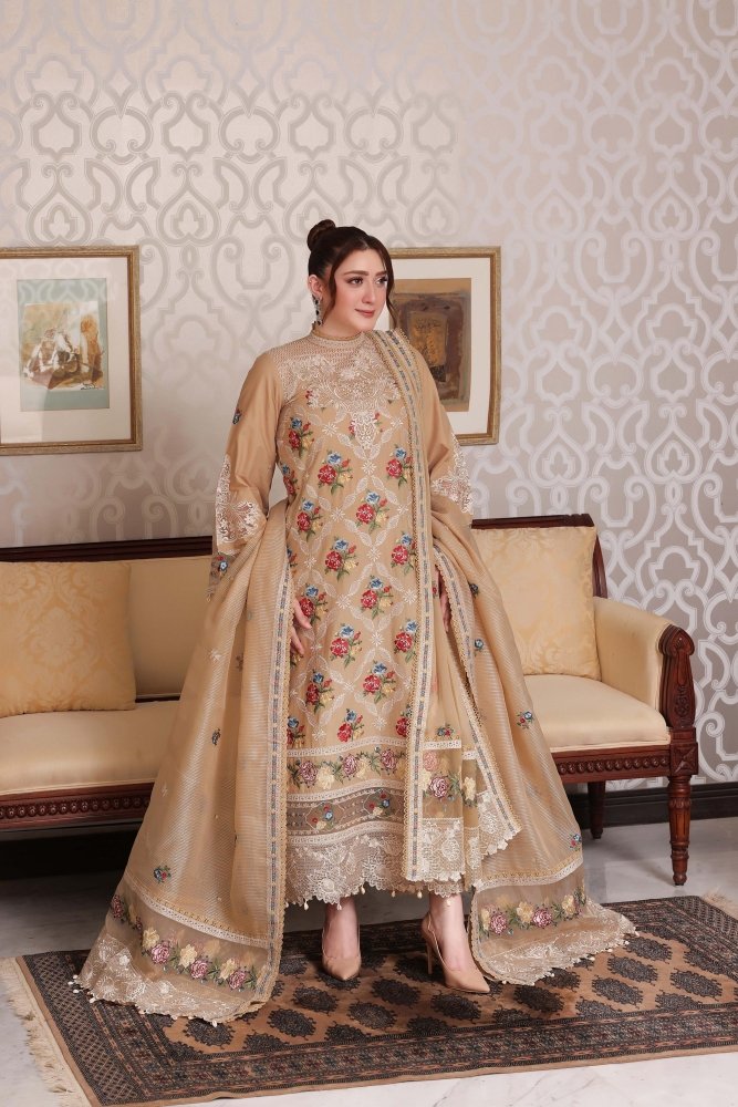 3PC EMBROIDERED LAWN SUIT - SR-766 - Rangoli Store