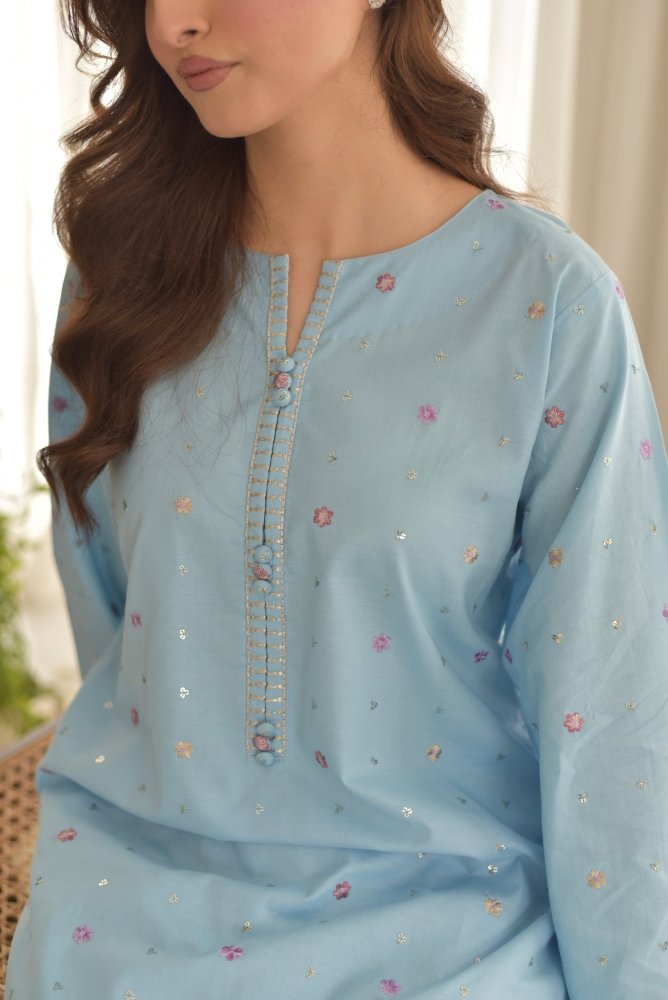 3PC EMBROIDERED LAWN SUIT - SR-768 - Rangoli Store
