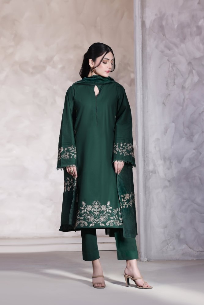 3PC EMBROIDERED LAWN SUIT - SR-772 - Rangoli Store