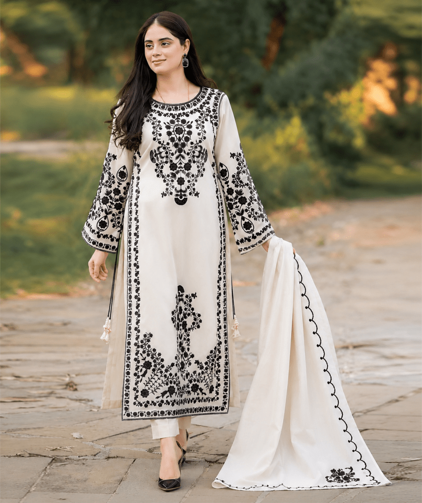 3PC EMBROIDERED LAWN SUIT - SR-773 - Rangoli Store