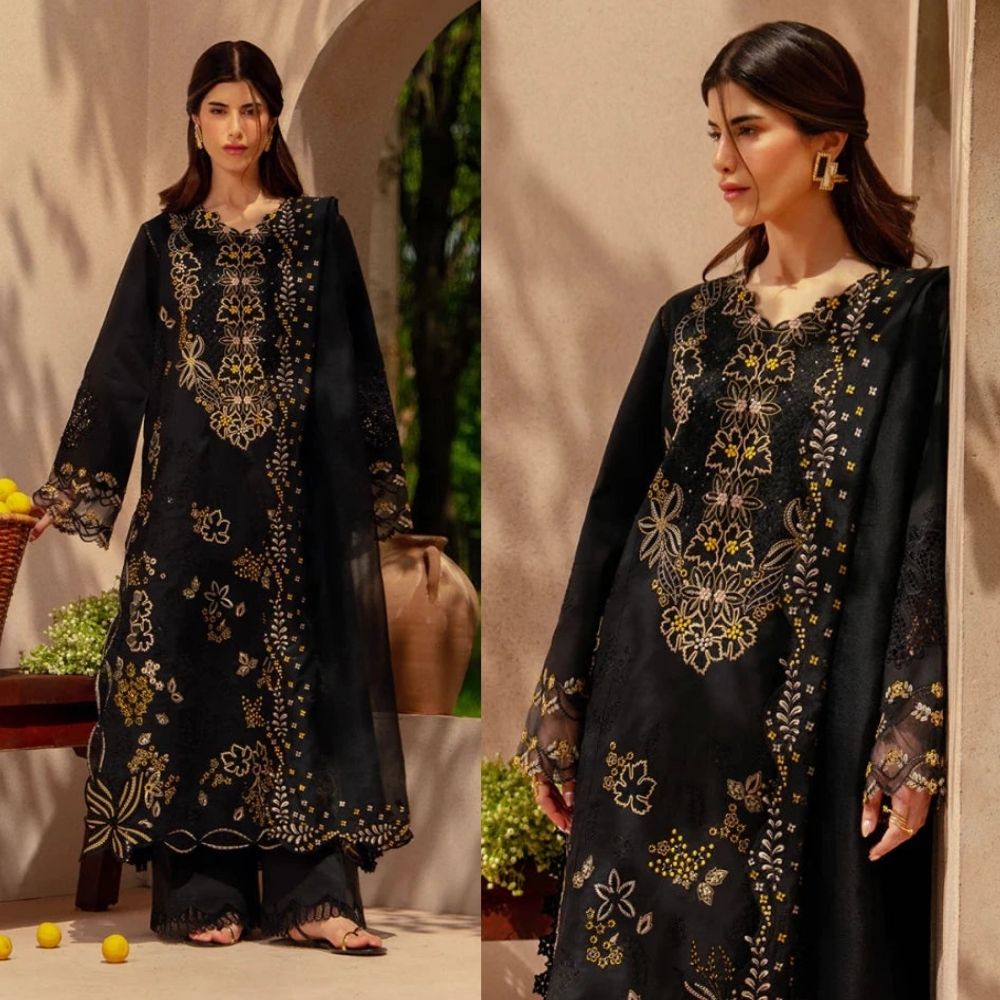 3PC LAWN EMBROIDED SUIT SR - 747 - Rangoli Store