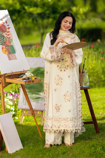 3PC LAWN EMBROIDED SUIT SR - 748 - Rangoli Store