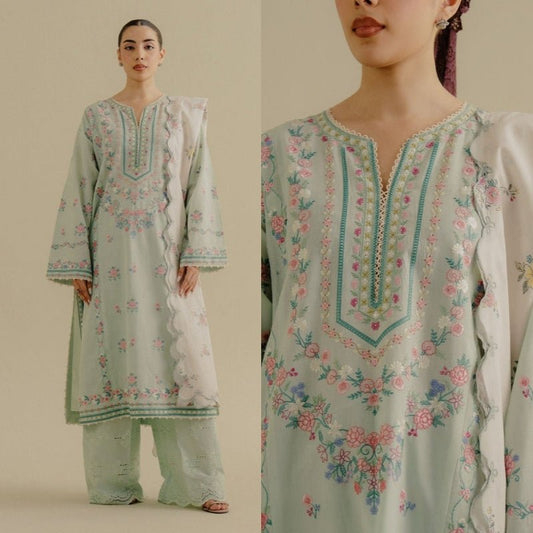 3PC LAWN EMBROIDERED SUIT SR - 504 - Rangoli Store