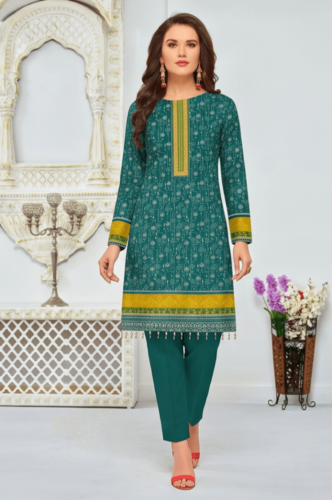 3PC PRINTED LAWN SUIT SR-104 - Rangoli Store