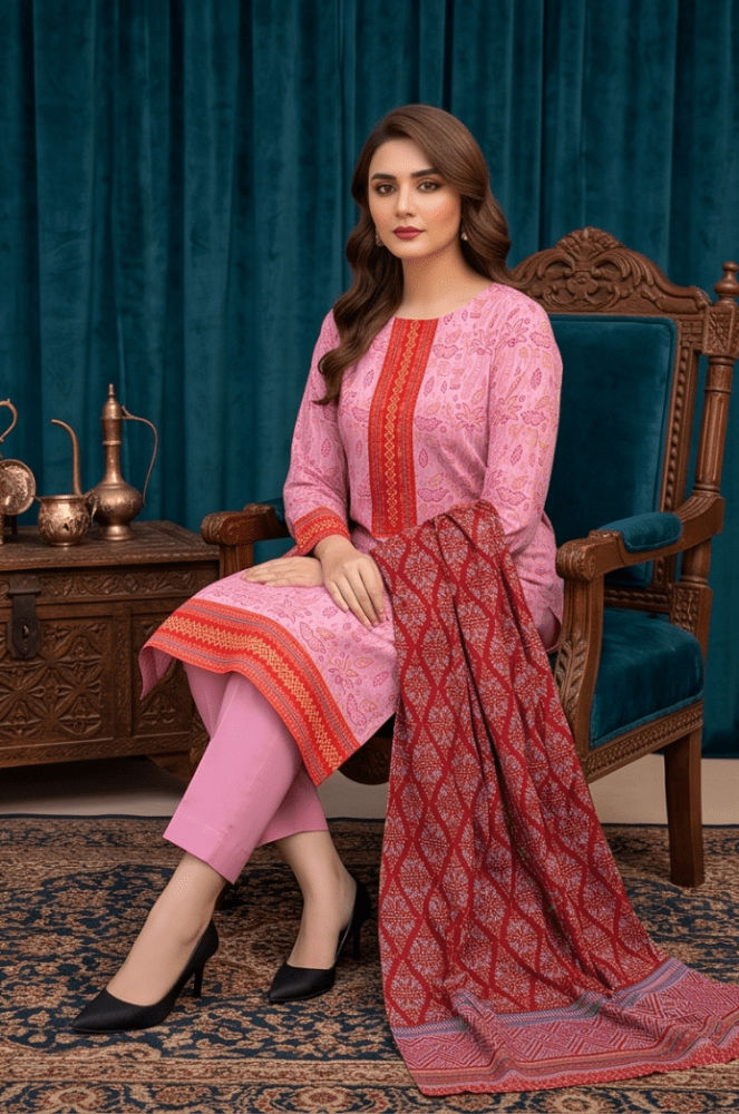 3PC PRINTED LAWN SUIT SR-108 - Rangoli Store