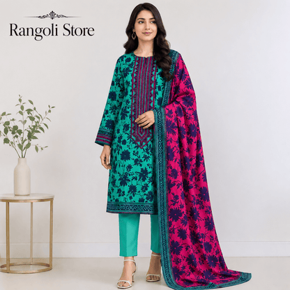 3PC PRINTED LAWN SUIT SR-112 - Rangoli Store