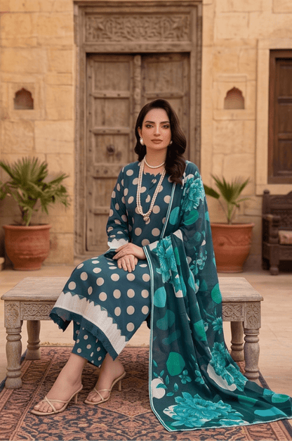 3PC PRINTED LAWN SUIT SR-118 - Rangoli Store