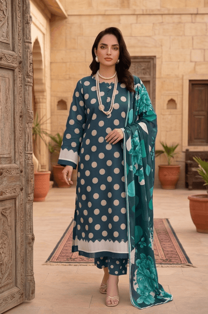 3PC PRINTED LAWN SUIT SR-118 - Rangoli Store