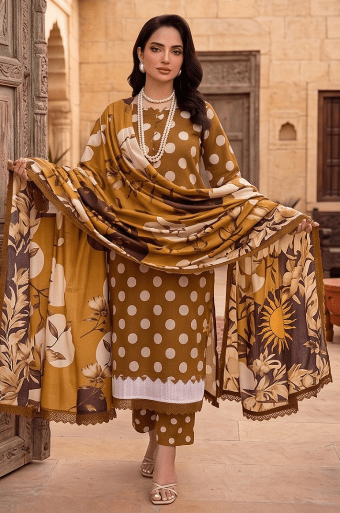 3PC PRINTED LAWN SUIT SR-120 - Rangoli Store