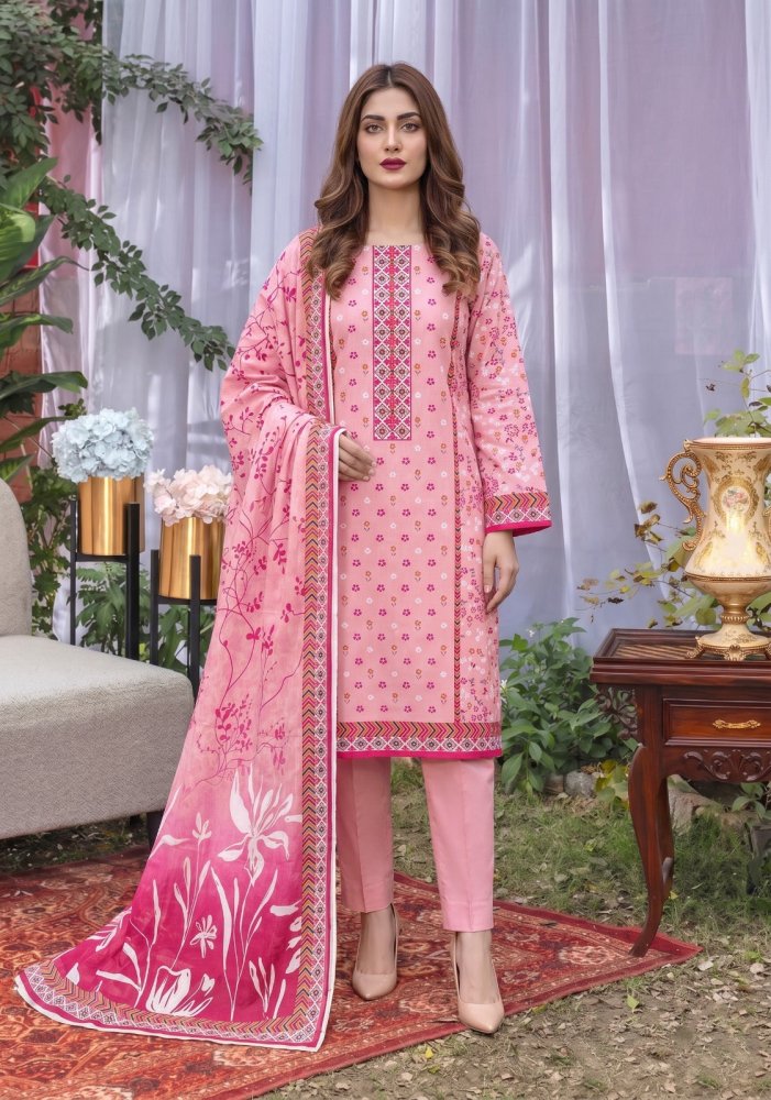 3PC PRINTED LAWN SUIT SR-125 - Rangoli Store