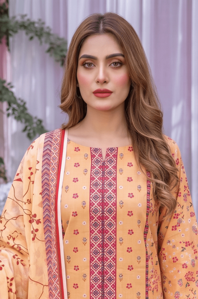 3PC PRINTED LAWN SUIT SR-126 - Rangoli Store