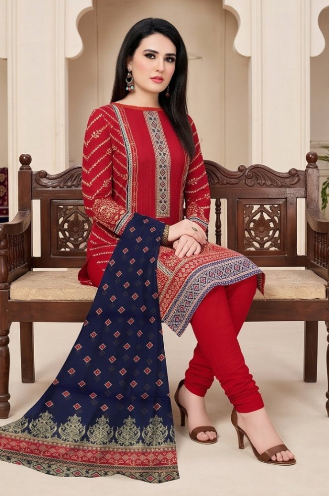 3PC PRINTED LAWN SUIT SR-135 - Rangoli Store
