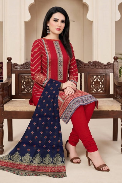 3PC PRINTED LAWN SUIT SR-135 - Rangoli Store