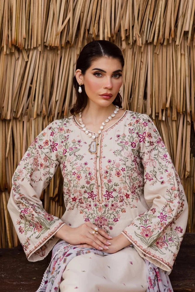 3PC UNSTITCHED EMBROIDERED DHANAK SUIT - RO-802 - Rangoli Store