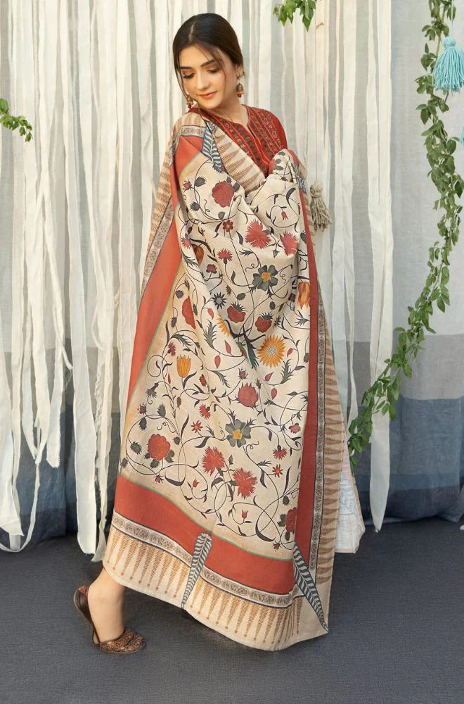 3PC EMBROIDERED LAWN SUIT - RO-59