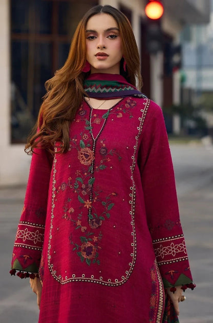 3PC EMBROIDERED DHANAK DRESS CZ-2980