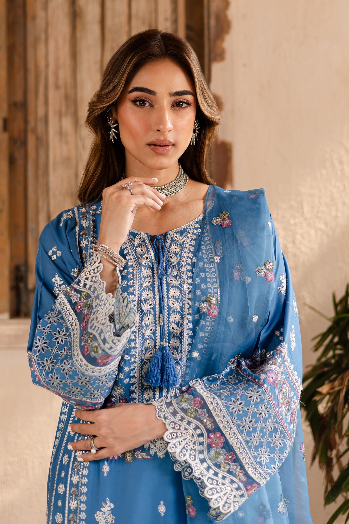 3PC EMBROIDERED LAWN SUIT - SR-517