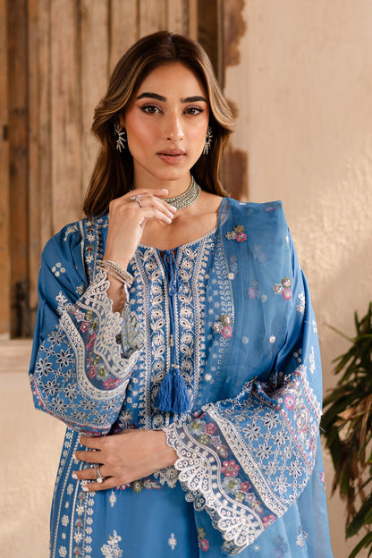 3PC EMBROIDERED LAWN SUIT - SR-517