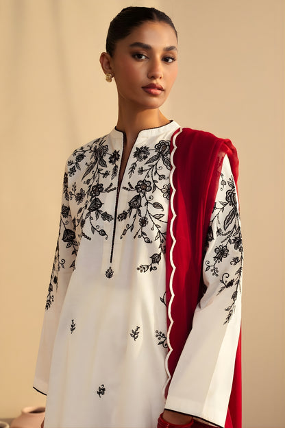 3PC LAWN EMBROIDERED SUIT SR - 499