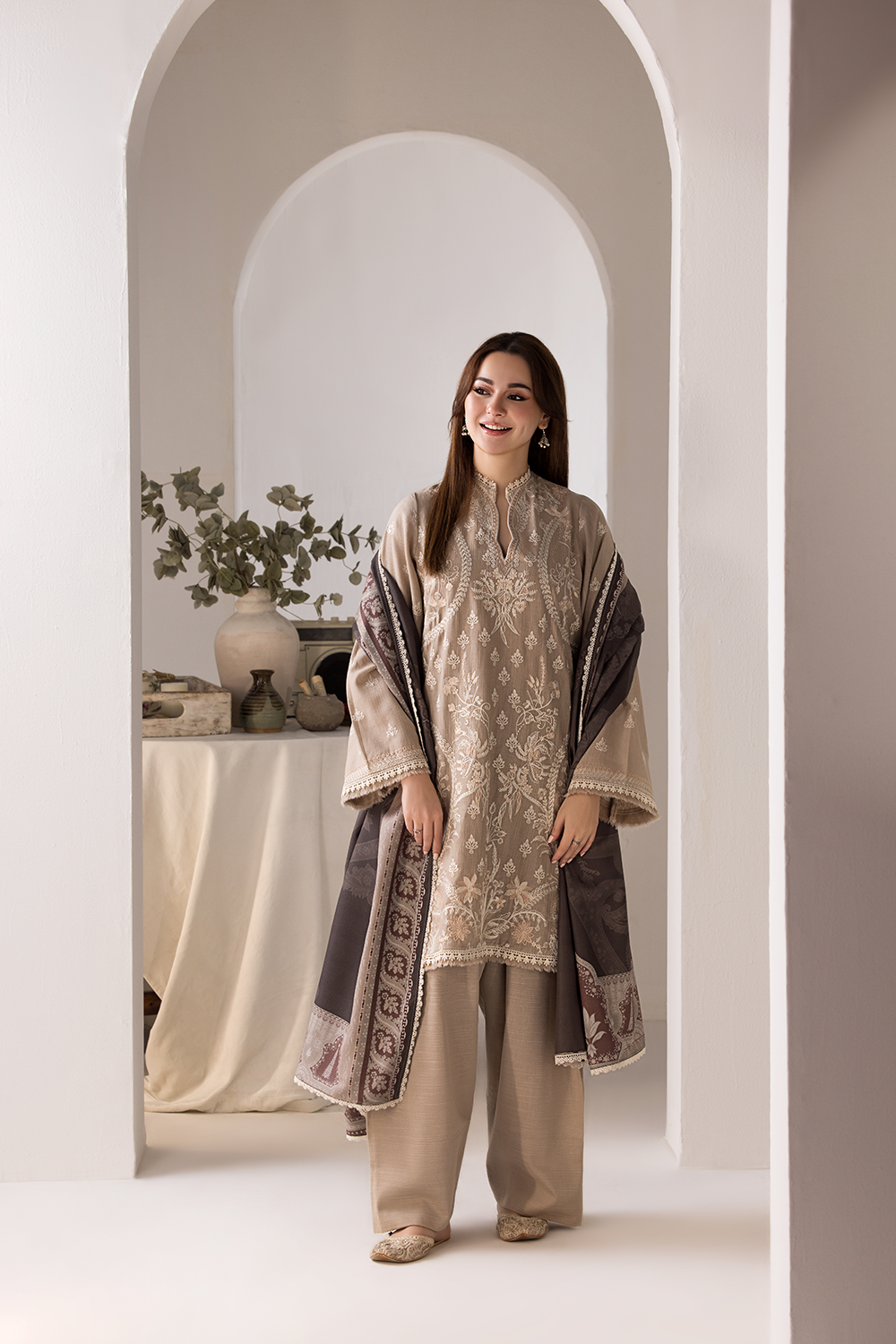 3PC LAWN EMBROIDERED SUIT SR - 505
