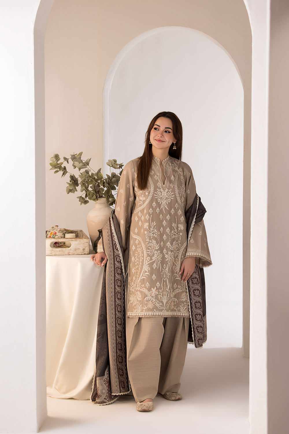 3PC LAWN EMBROIDERED SUIT SR - 505