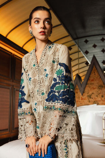 3PC EMBROIDED LAWN SUIT SR - 763
