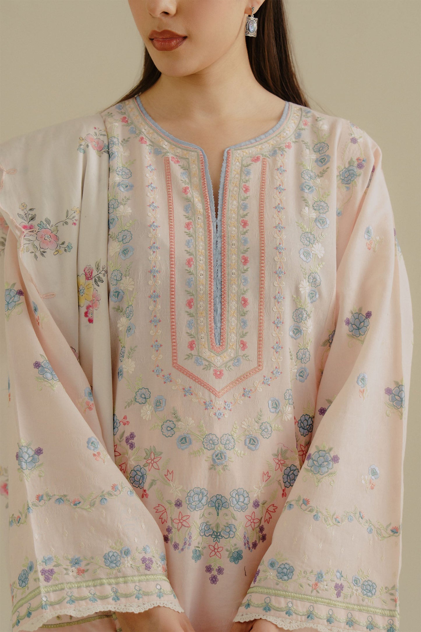 3PC LAWN EMBROIDERED SUIT SR - 503