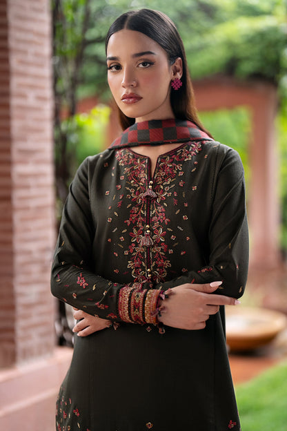 3PC EMBROIDERED DHANAK DRESS JZ-3035