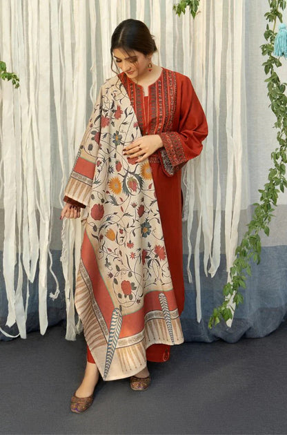 3PC EMBROIDERED LAWN SUIT - SR-316