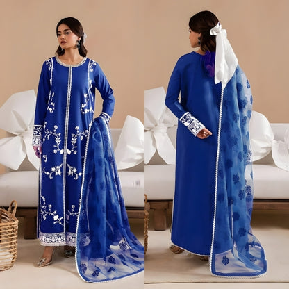 3PC EMBROIDERED LAWN SUIT - SR-661
