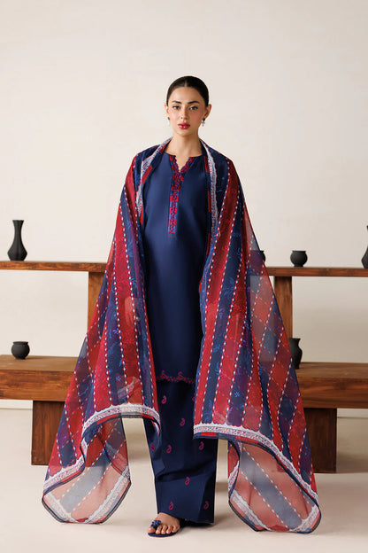 3PC EMBROIDERED LAWN SUIT - SR-718