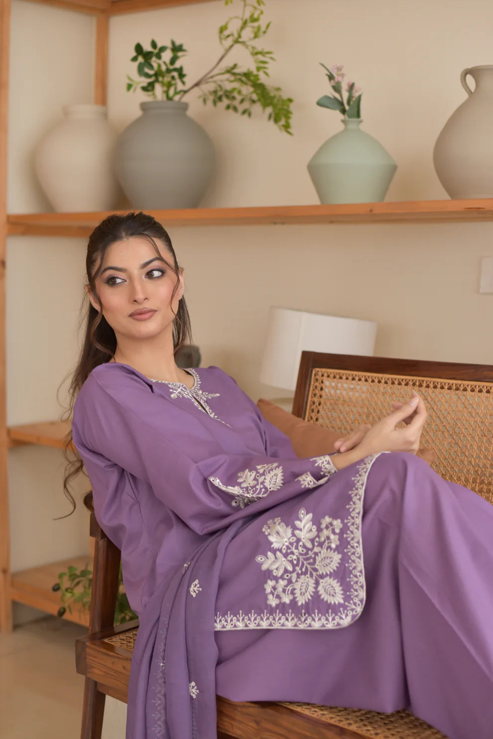 3PC EMBROIDERED LAWN SUIT - SR-767