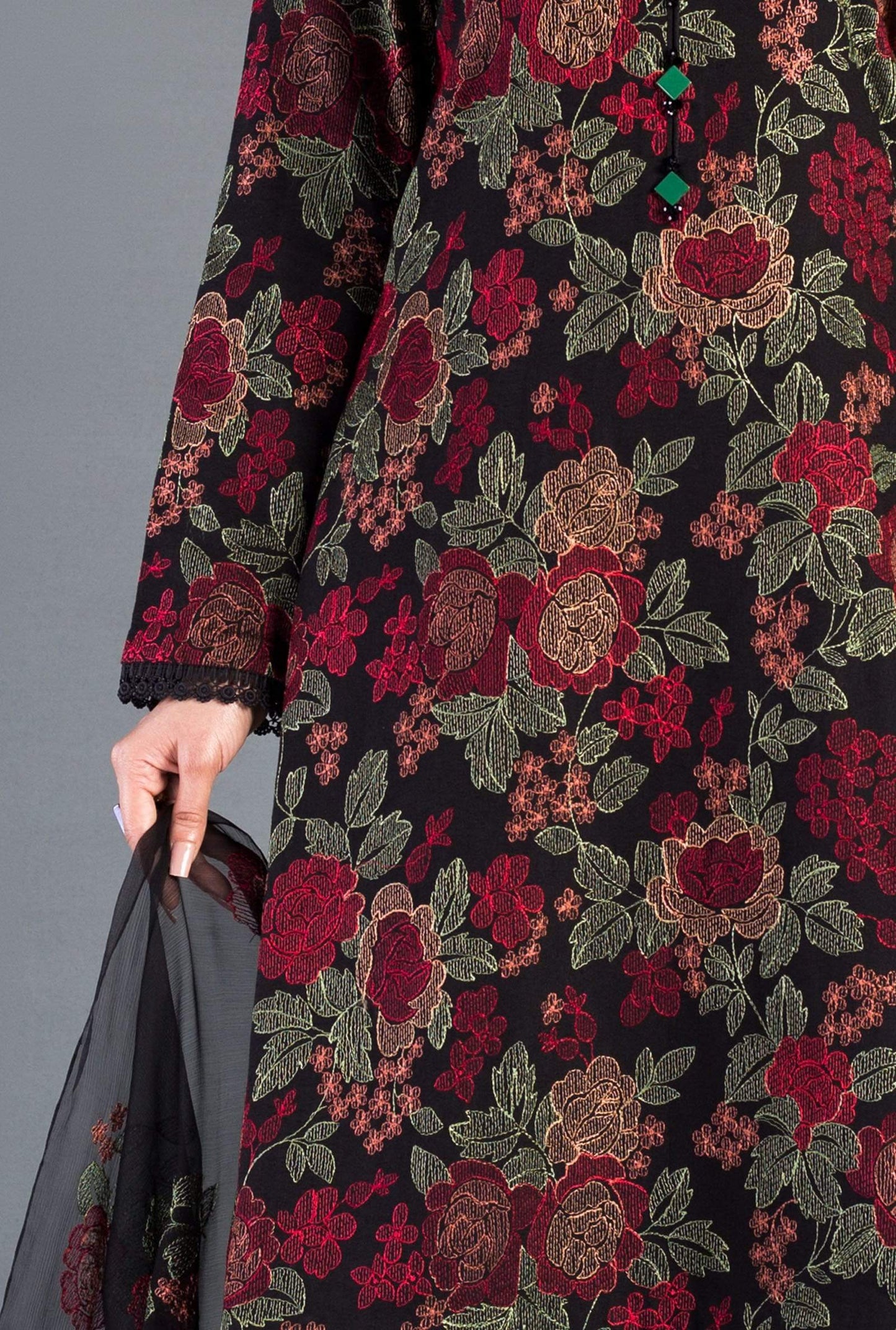 3PC EMBROIDERED LAWN SUIT - SR-154