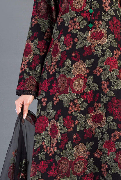 3PC EMBROIDERED LAWN SUIT - SR-154