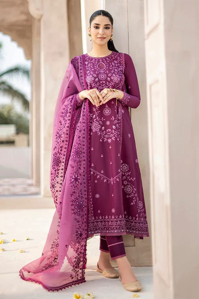 3PC EMBROIDERED LAWN SUIT - SR-53