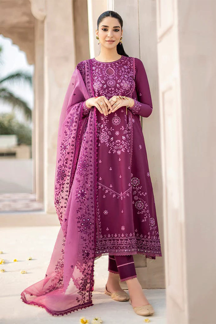 3PC DHANAK SEQUENCE EMBROIDED DRESS RO-367