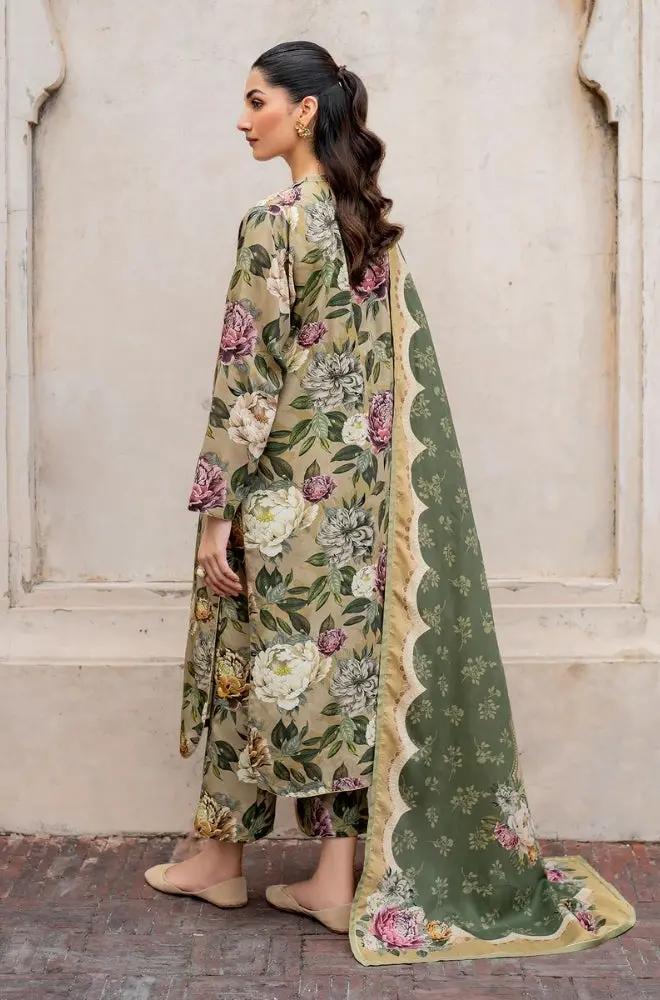 3PC DIGITAL PRINTED KHADDER SUIT - RO-609