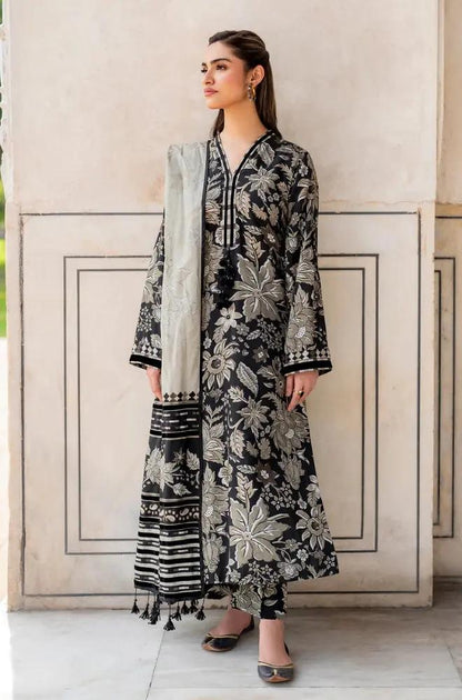 3PC DIGITAL PRINTED KHADDER SUIT - RO-611