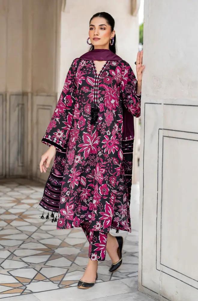 3PC DIGITAL PRINTED KHADDER SUIT - RO-613