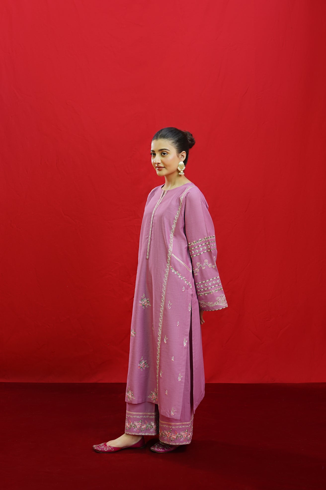 2PC EMBROIDERED KHADDAR DRESS RO - 430